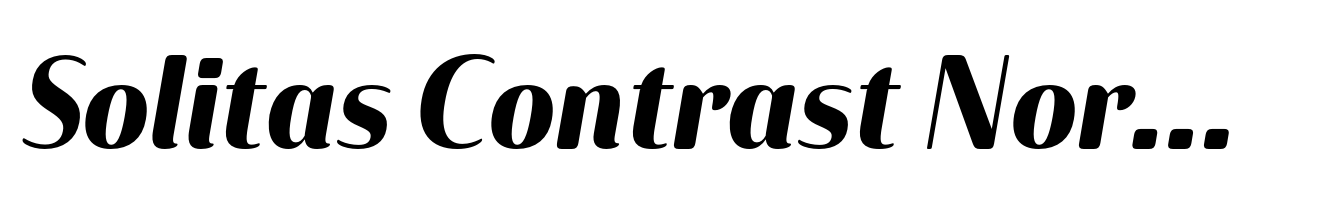 Solitas Contrast Norm Bold Italic